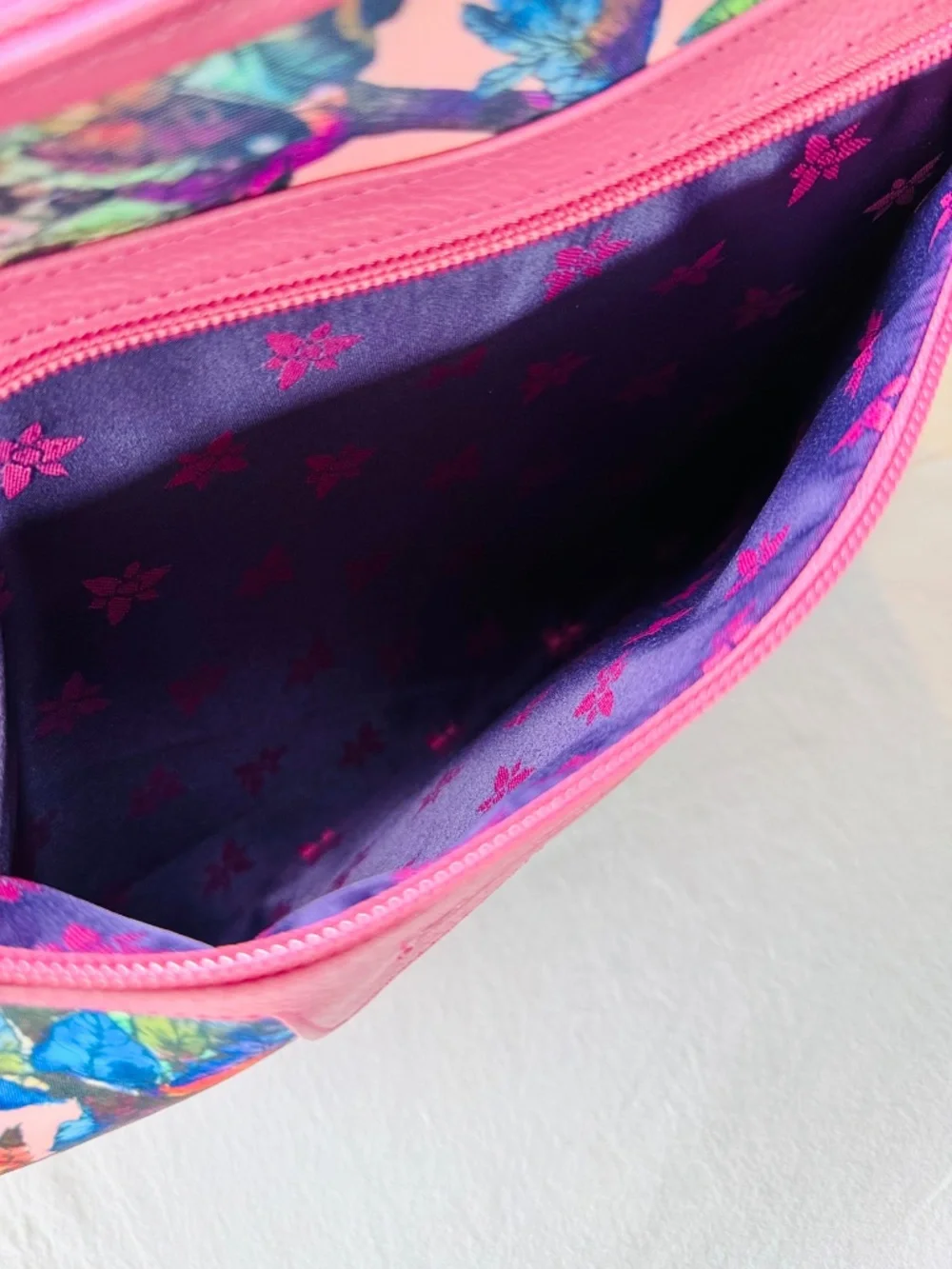 Anuschka Purse Hobo Sling Bag Wanderlust Collection Dragonfly Leather Trim New